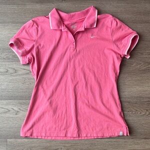 Nike Performance Power Pique Women's Pink Dri-Fit Tennis Polo Shirt